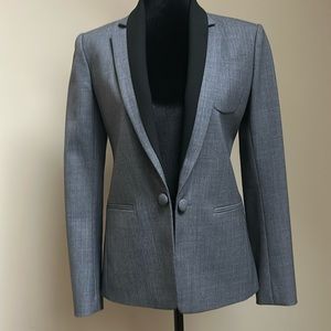 Theory charcoal and black Size 0 blazer NWT